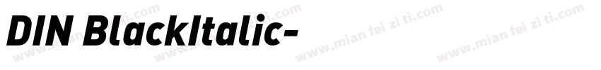 DIN BlackItalic字体转换